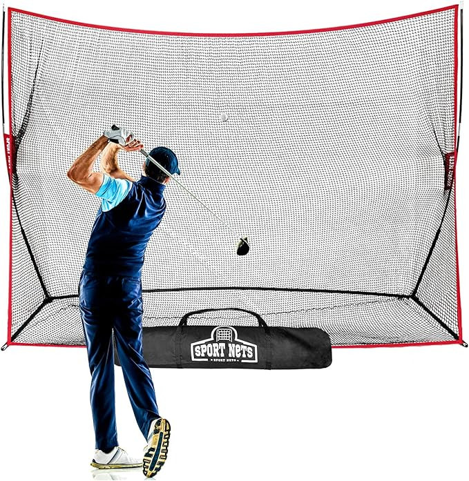Hit Run Steal Heavy Duty Golf Net 10 X 7 Indoor Outdoor Portable Practice at Home Driving Range G... | Amazon (US)