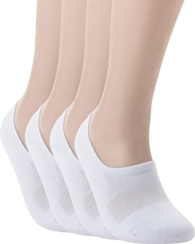 Amazon.com: Pro Mountain No Show Socks Size M White 8 Pack Women Cotton Cushion Footies Liner Sne... | Amazon (US)