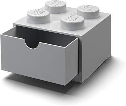 Room Copenhagen, Lego Desk Drawer - Stackable Tabletop Storage - 6.2” x 6.2” x 4.5” - Brick 4, Stone | Amazon (US)