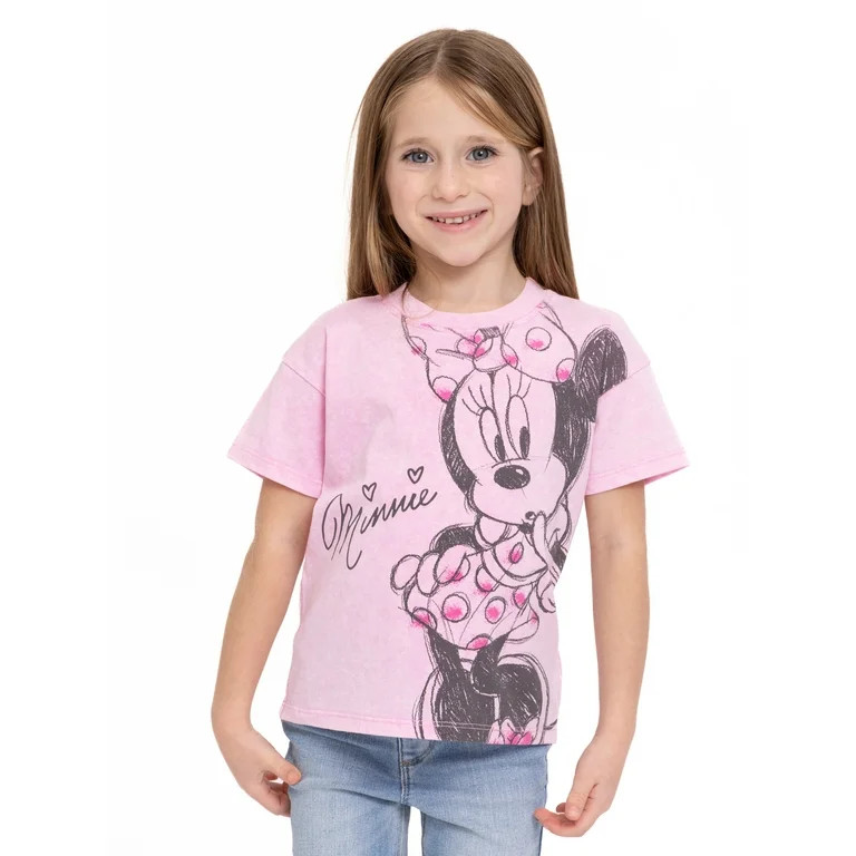 Minnie Mouse Toddler Girls Short Sleeve Crewneck T-Shirt, Sizes 12M-5T - Walmart.com | Walmart (US)