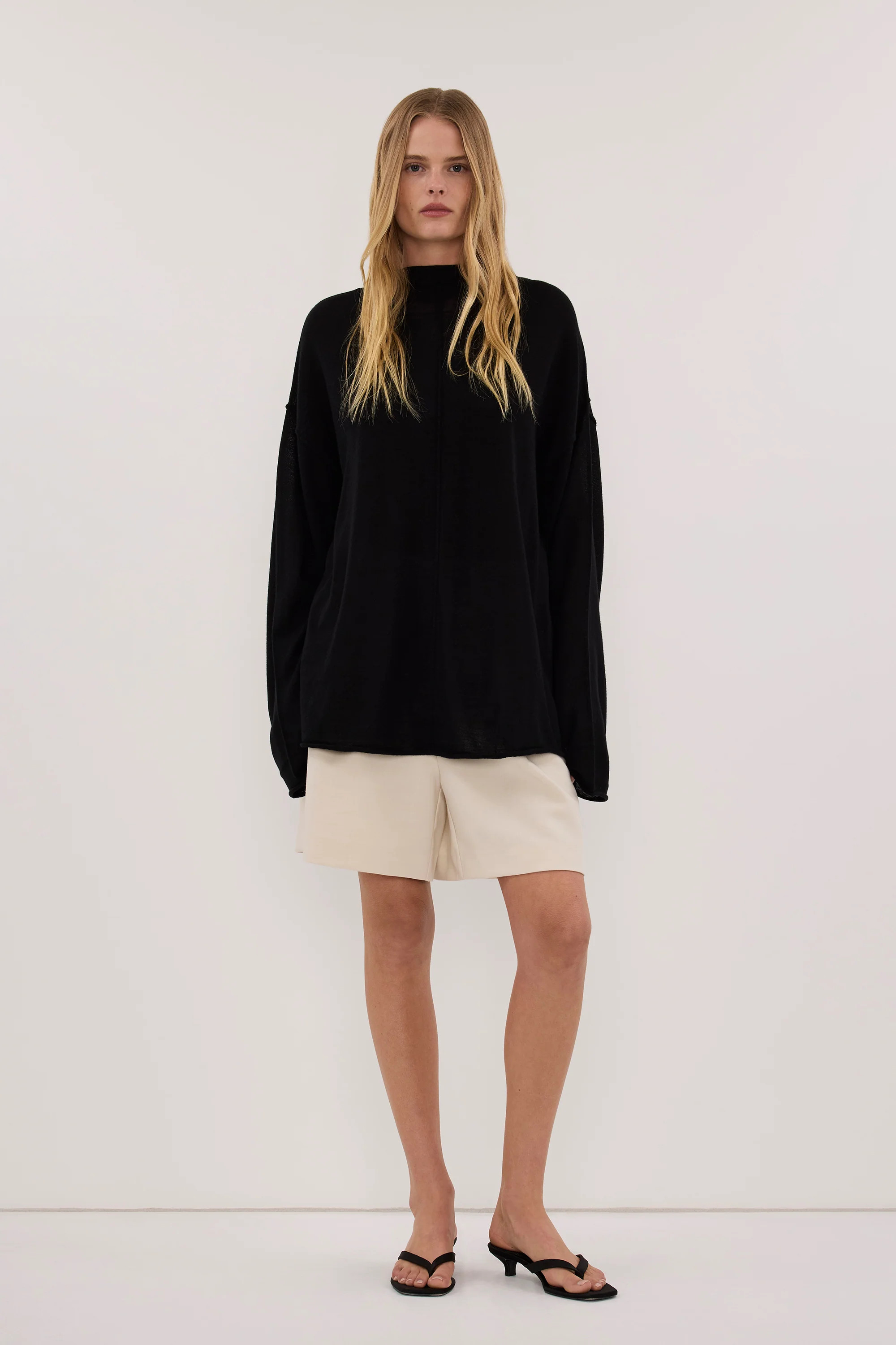 VIRELLE BLACK MERINO KNIT TOP | DISSH