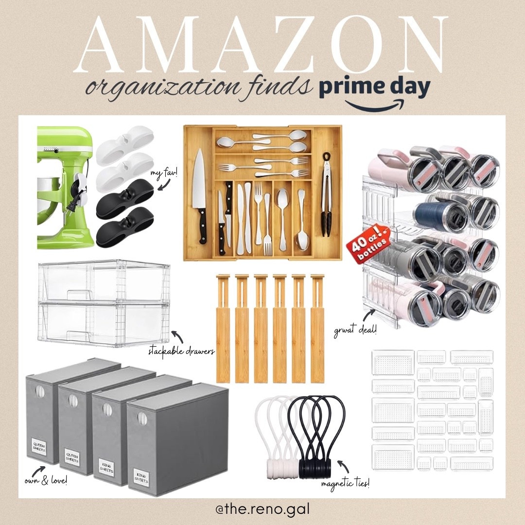 The best organizational finds on Amazon Prime Day! These are top-rated, popular products with great deals to help get your home organized:

Cord organizer
Stackable drawer organizers
Water bottle organizer (for 40 oz tumblers)
Clear plastic drawer organizers
Bamboo drawer organizer
Bamboo utensils organizer
Adjustable bamboo drawer dividers
Bed sheet organizer
Silicone magnetic cable ties
Linked them here so you can snag these deals and get organized while they’re on sale!

#LTKFinds #AmazonPrimeDay #HomeOrganization #AmazonFavorites
