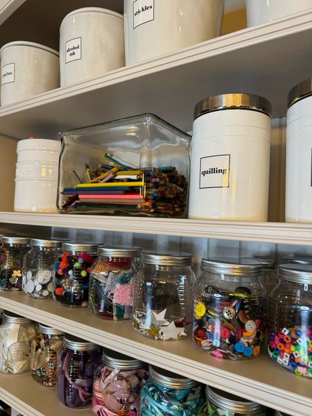 I love using jars to organize my craft room! It’s such a simple and cute way to stay organized and elevate your space. 

#LTKhome #LTKparties #LTKfamily