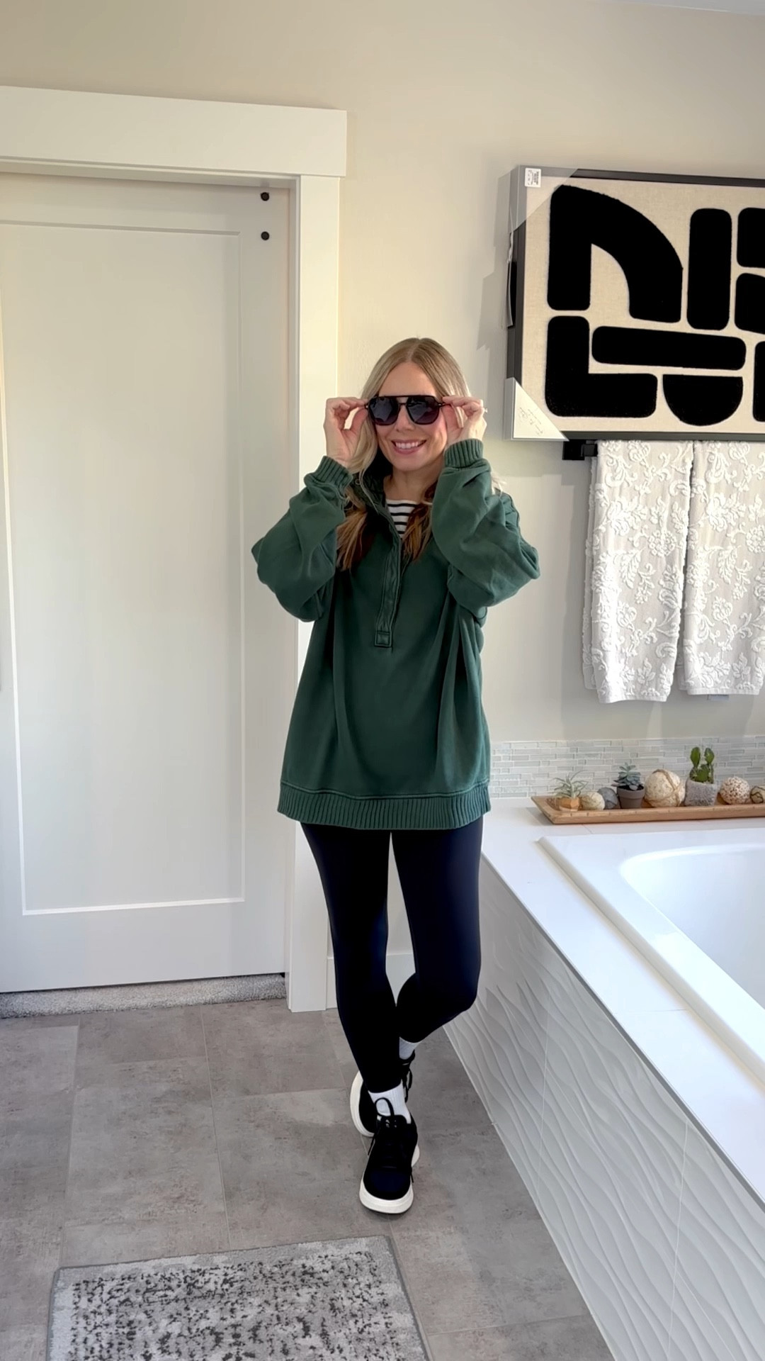 Getting ready for my daughter’s last soccer game of the season. This sweatshirt is an absolute favorite !