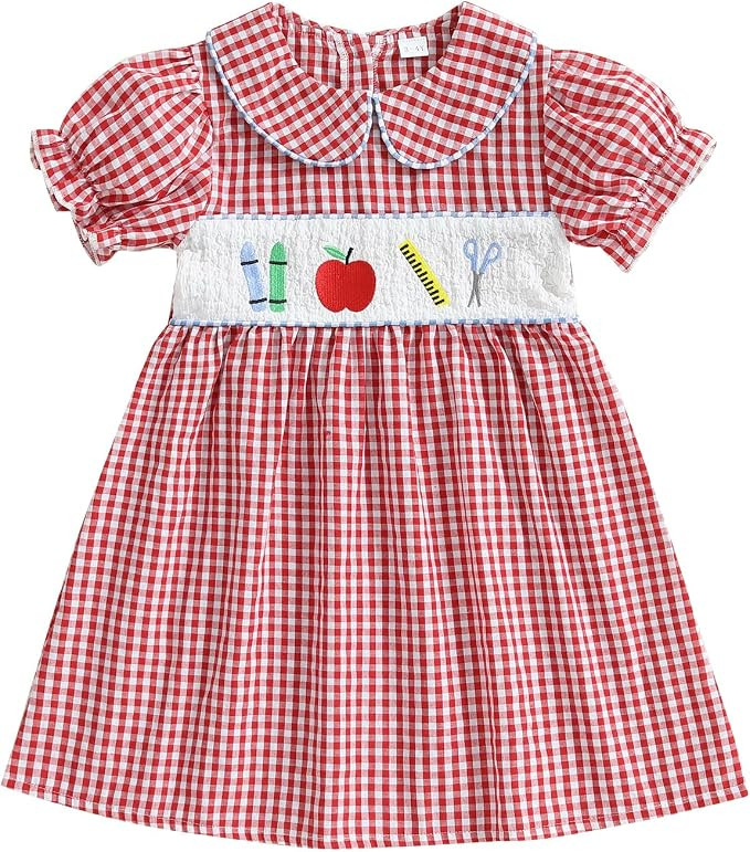 Toddler Baby Girl Back to School Clothes Pre K Dress Kindergarten Dresses | Back To School Outfit... | Amazon (US)