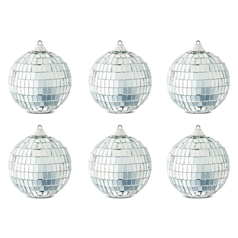 Silver Disco Ball Christmas Ornaments, 2.5", by Holiday Time | Walmart (US)
