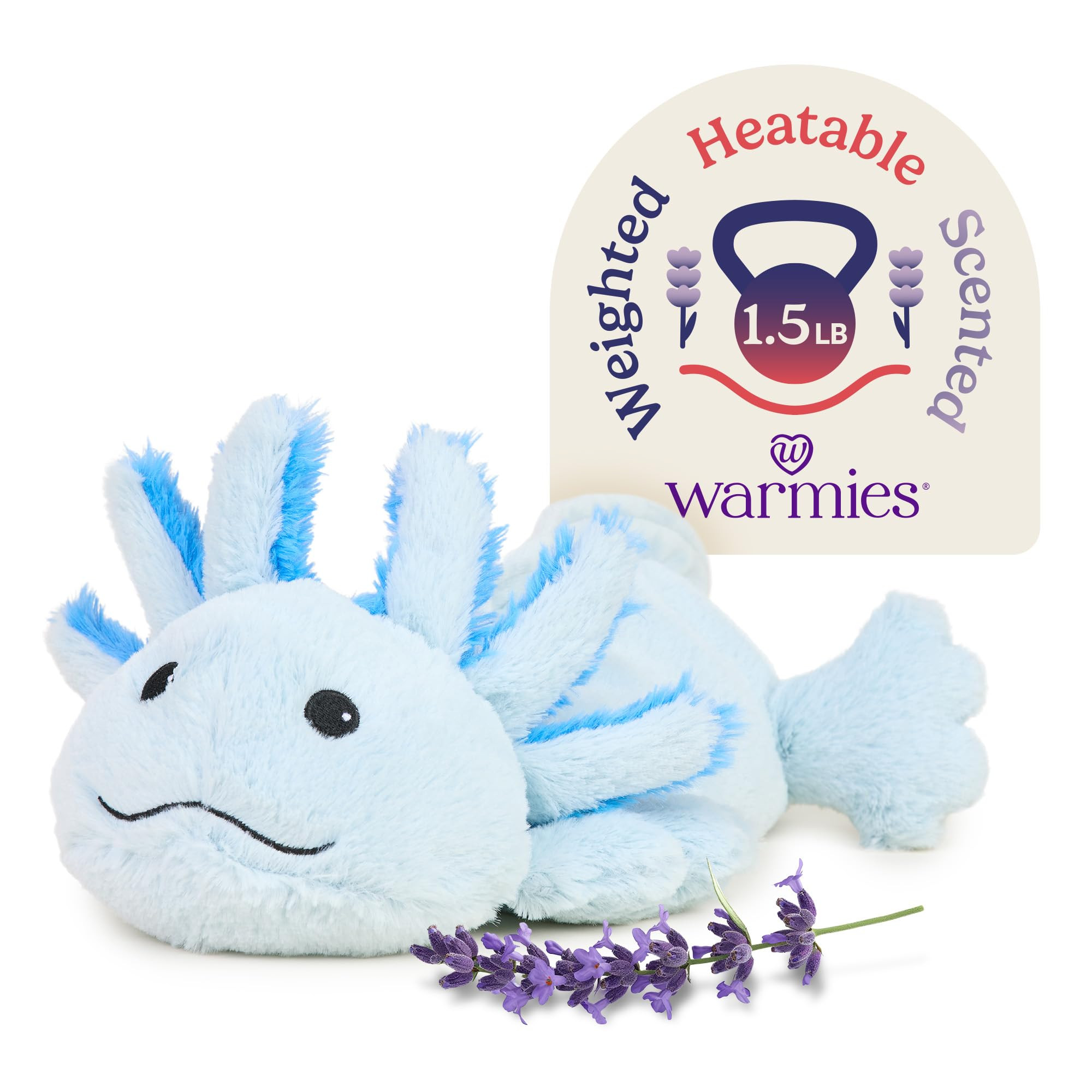 warmies Microwavable & Weighted Stuffed Animals, Blue Axolotl - Heated Stuffed Animal Plushie for... | Amazon (US)