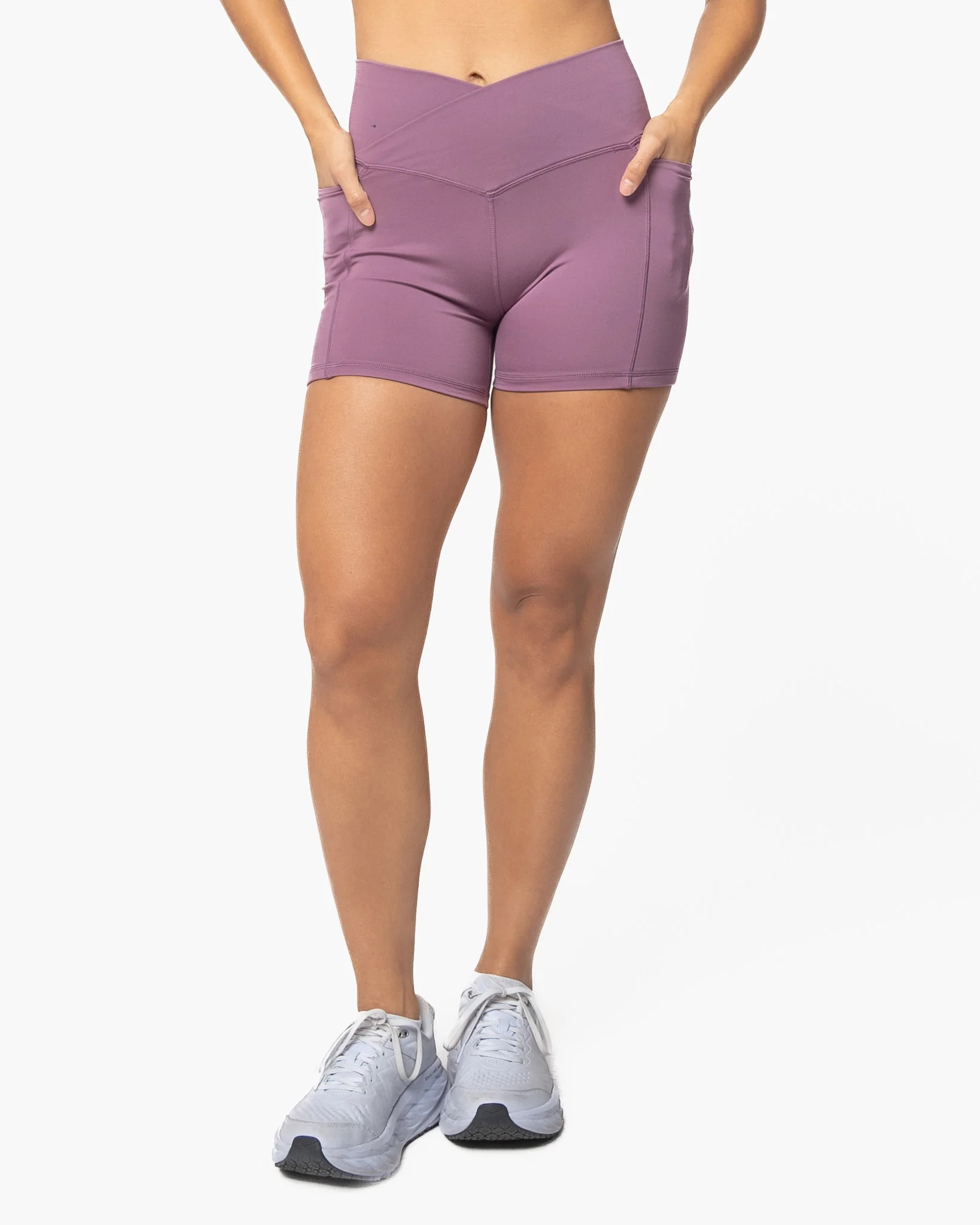 Skin Crossover Shorts (Multi-Lengths) - Hazy Lilac | Senita Athletics