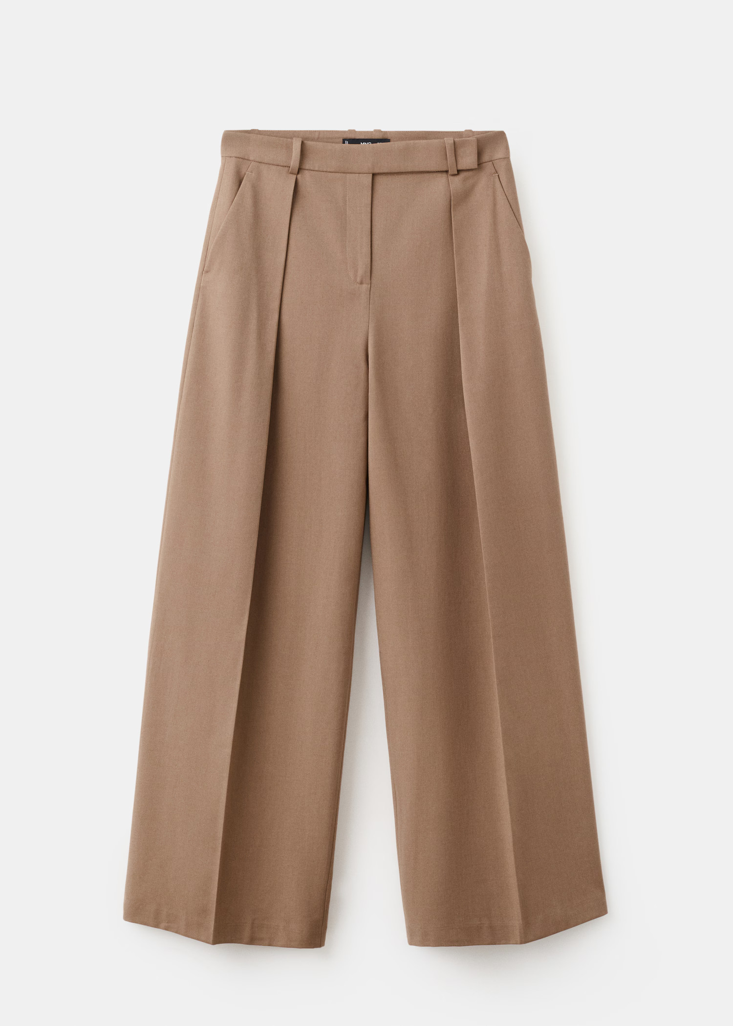 Straight-leg pleated trousers with front fly | Mango (US/MX/AU)