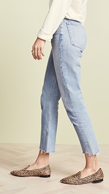 Riley High Rise Straight Crop Jeans | Shopbop