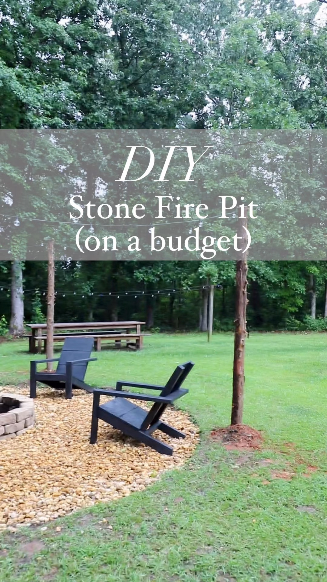 Stone outdoor fire pit on a budget 

#LTKVideo #LTKSeasonal #LTKhome