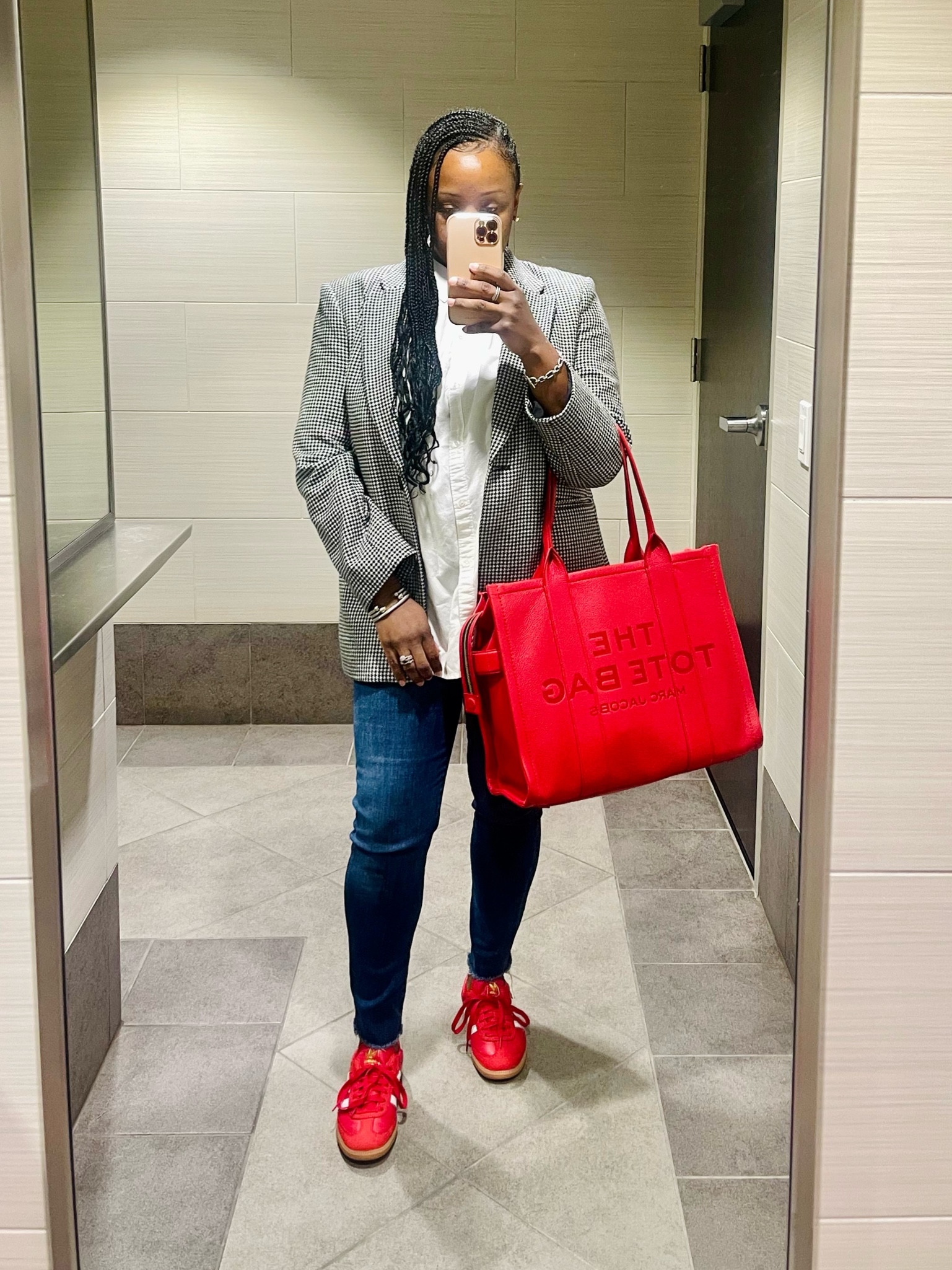 Red might be my favorite accent color. Love these red Adidas Sambas and my favorite leather tote that’s perfect for my in-office days.

#LTKStyleTip #LTKItBag #LTKShoeCrush