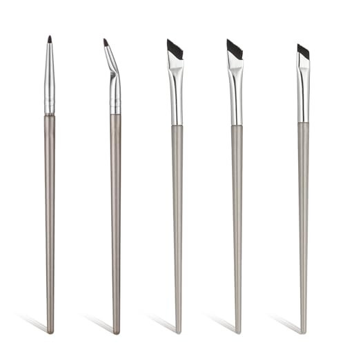 5 PCS Flat Angled Makeup Brush Angled Eyeliner Brushes Eyebrow-Brush Flat Thin Eye Liner Brush Eyebrow Makeup Brushes Multifunctional for Shadow Eyeliner Precision Make up Tools | Amazon (US)