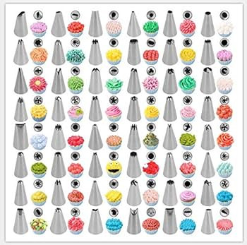 48-Piece Numbered Piping Tips, Cookie Icing Tips, Cookie Decorating Kit, Cake Decorating Tips for... | Amazon (US)