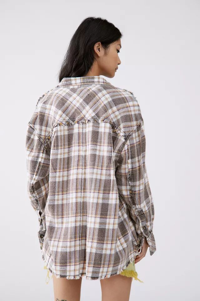 BDG Andy Flannel Distressed Button-Down Shirt | Urban Outfitters (US and RoW)