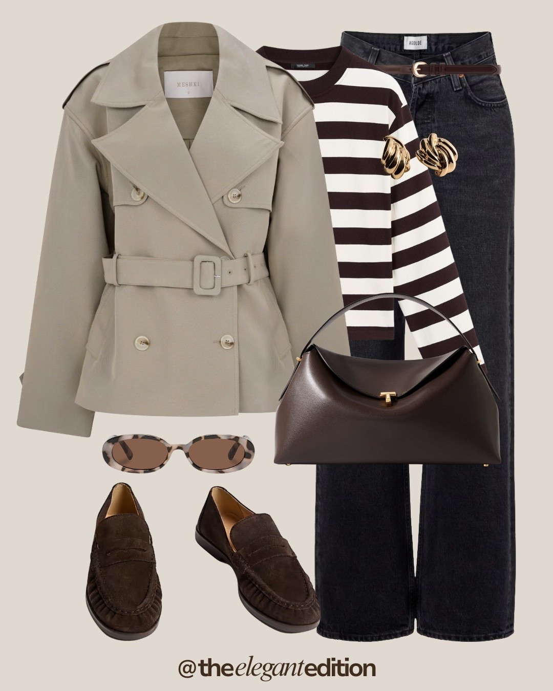 Striped Tee Spring Outfit 🤎🤍
Tags: black denim straight leg cuffed brown leather belt beige trench coat cropped belted double breasted chocolate brown striped tee long sleeve cream stripe chocolate brown suede loafers minimalist chocolate brown leather handbag curved shoulder bag sunglasses tortoise oval gold earrings chunky spring transitional casual chic timeless elegant
#LTKspring #LTKstyletip #LTKeurope

#LTKstyletip #LTKeurope #LTKspring
