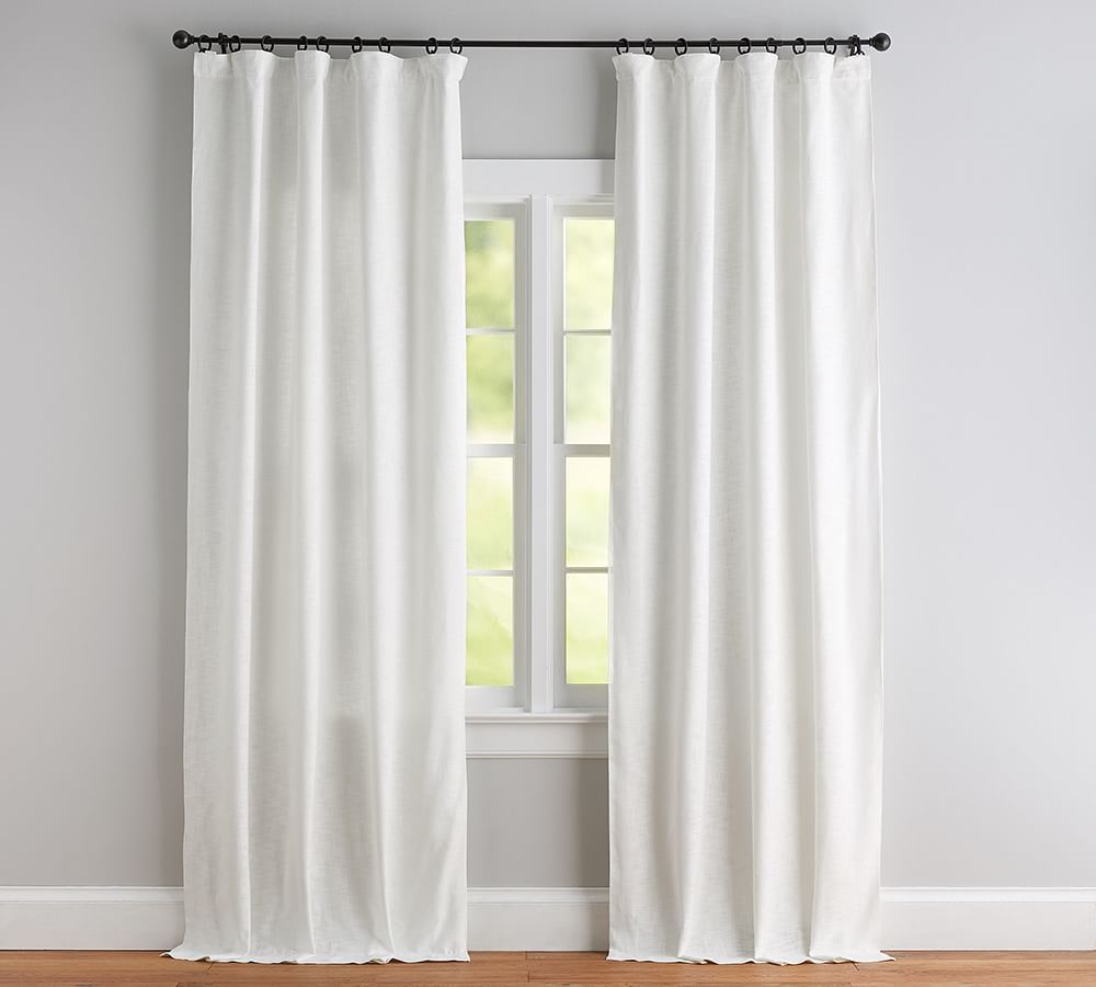 Seaton Textured Cotton Curtain | Pottery Barn (US)