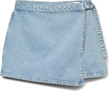 VERO MODA Vica Faux Wrap Denim Skort | Nordstrom | Nordstrom