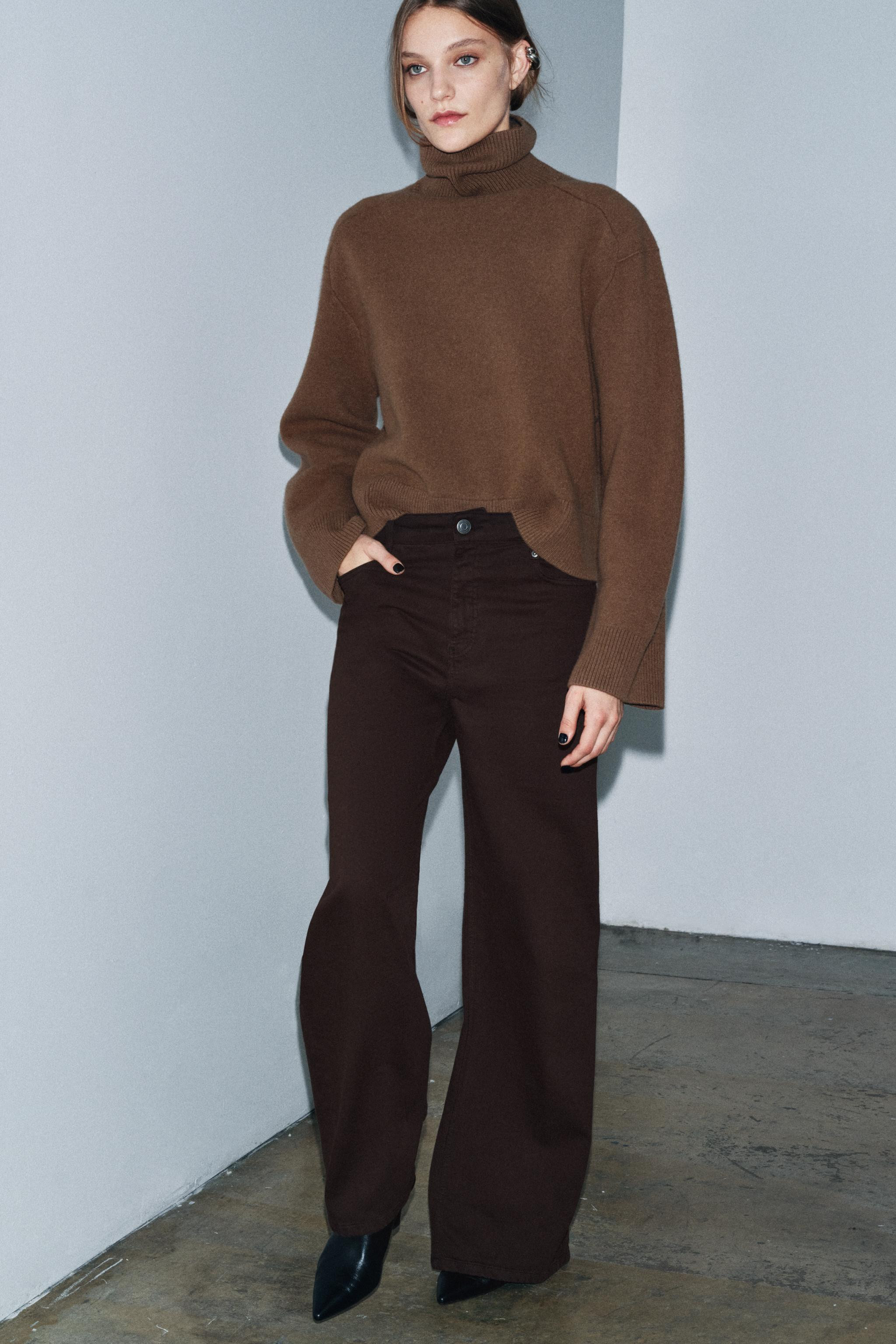 ZW COLLECTION HIGH-WAIST WIDE-LEG JEANS | Zara UK