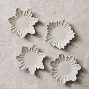 Neige Snowflake Ceramic Appetizer Plate Sets | West Elm (US)