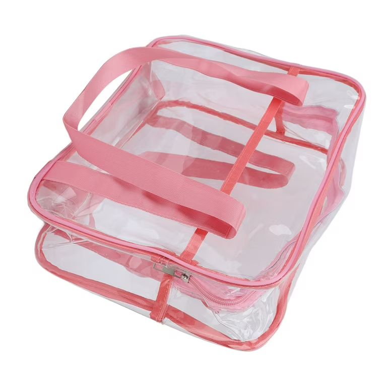 Clear Toiletries Bag, Clear Makeup Bag Large Capacity Waterproof Zipper Closure Cosmetic Handbag ... | Walmart (US)