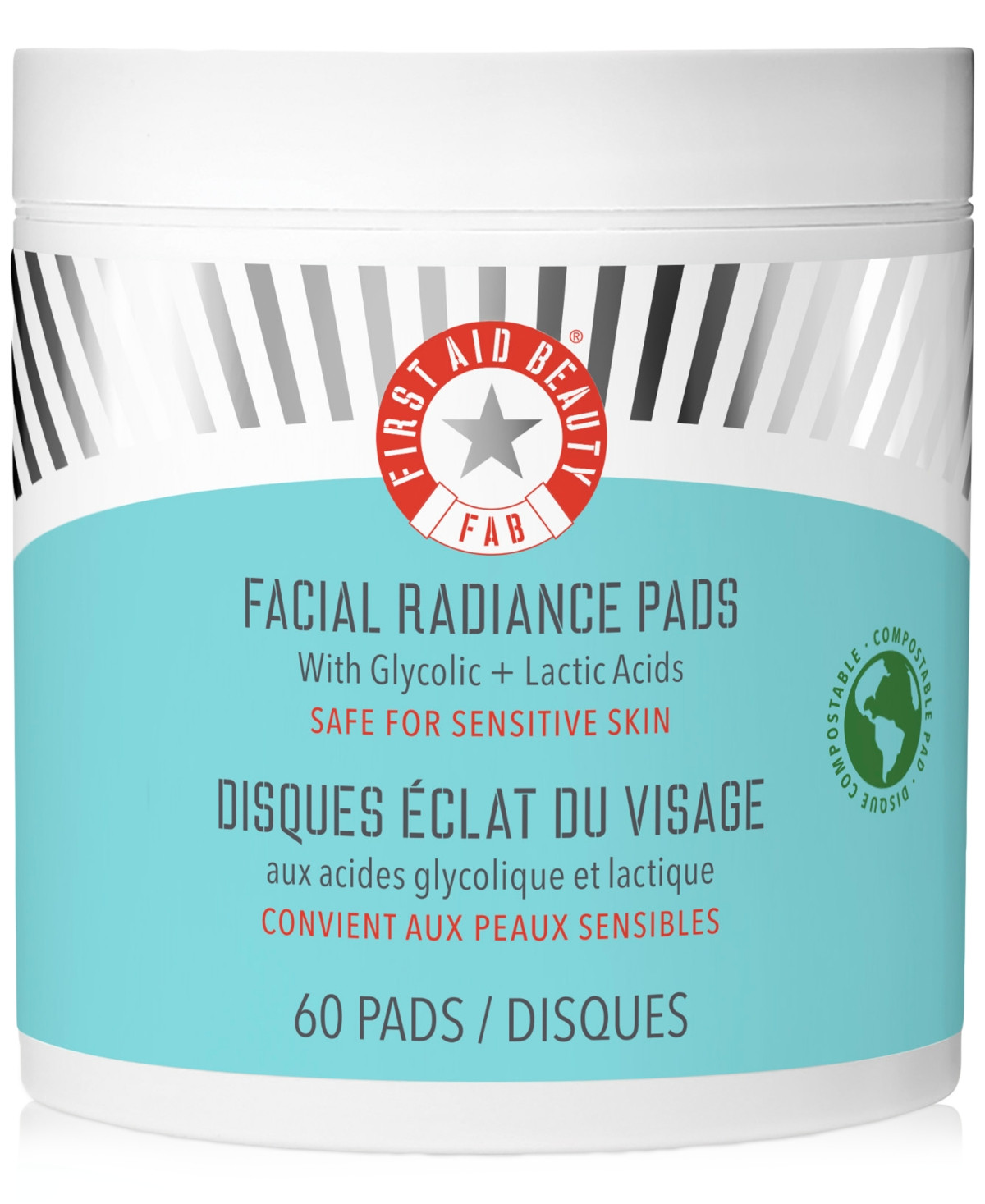 First Aid Beauty Facial Radiance Pads with Glycolic + Lactic Acids â Exfoliating Pads with Aha, 60 pads | Macy's