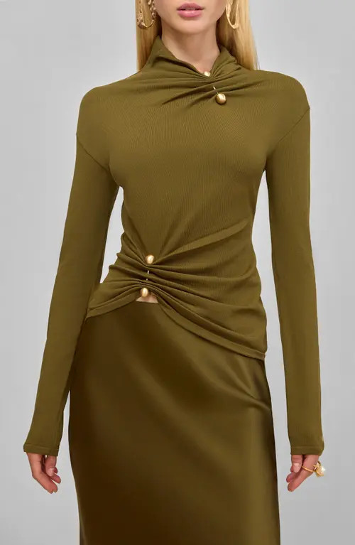 Cult Gaia Callie Asymmetric Neck Top in Rosemary at Nordstrom, Size Small | Nordstrom