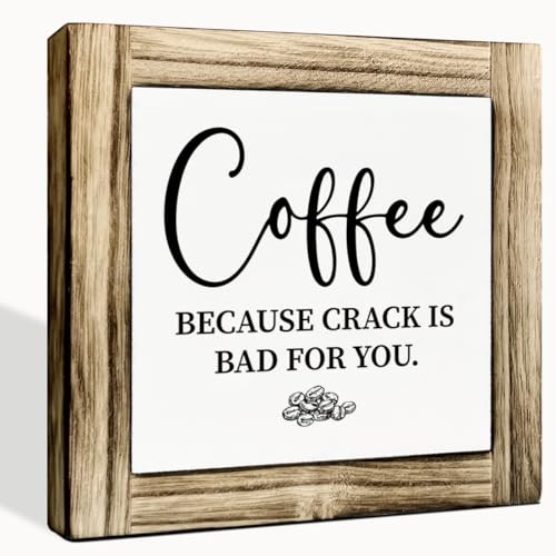Coffee Decor Sign, Coffee Sign for Table Decor, Rustic Wooden Plaques Sign, Vintage Coffee Decor, Funny Coffee Desk Decor, Coffee Decoration for Cafe Coffee Bar Home Kitchen Bar, Coffee Table Decor | Amazon (US)