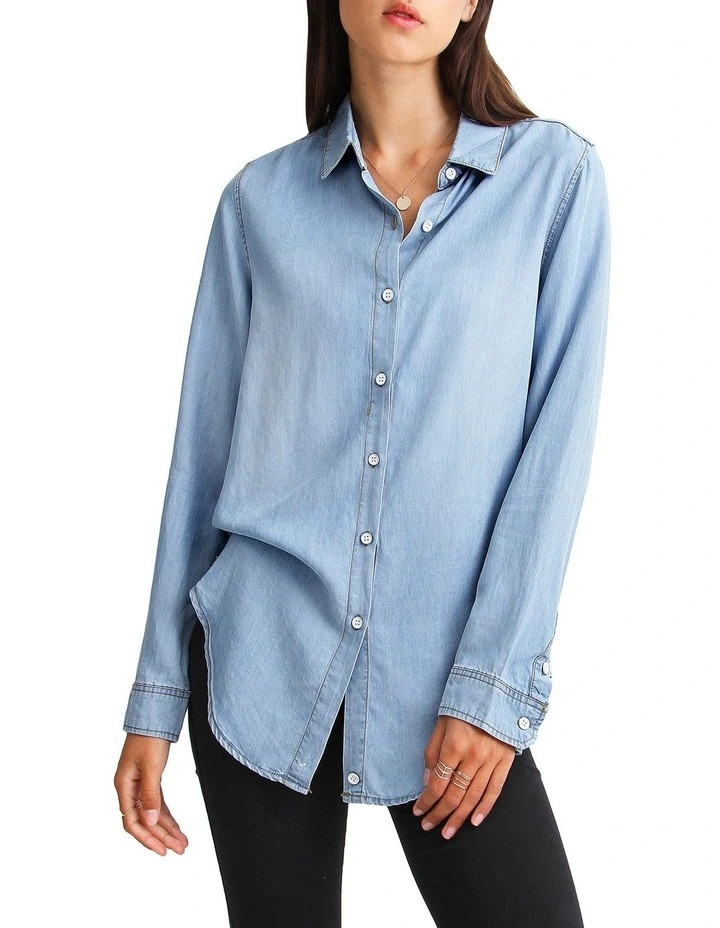 Belle & BloomKeep Me Wild Denim Top in Indigo | Myer