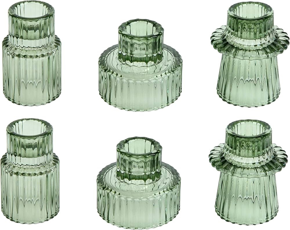 Vixdonos Taper Glass Candlestick Holders Tealight Candle Holders for Table Centerpieces, Wedding ... | Amazon (CA)