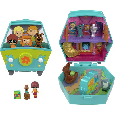 Polly Pocket Micro Dolls and Playset Scooby Doo Partnership Compact with Scooby and Velma Toy Car | Target