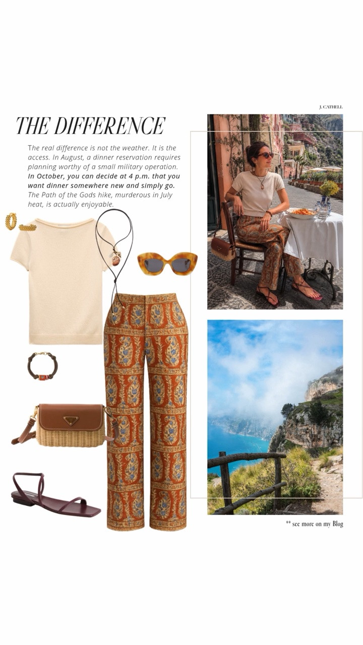 ✨ I've loved the Amalfi Coast in peak season—but the more I researched it, the more convinced I became that October is when it truly shines.

Fewer crowds, golden afternoons, crisp evenings, and the freedom to experience the coast without the summer rush. Think spontaneous dinners, scenic hikes you'll actually enjoy, and that effortless Italian pace that makes the Amalfi Coast so unforgettable.

If you're dreaming of an Italian getaway, this might just convince you to skip August and book October instead. Tap to read my complete guide on what to wear, where to stay, and why the off-season is the best season. 🇮🇹🤍#AmalfiCoast #ItalyTravel #Positano #Ravello #FallTravel #EuropeanVacation #TravelGuide #QuietLuxury #TravelStyle #LTKFinds

#LTKTravel #LTKSeasonal #LTKOver40 #LTKTravel