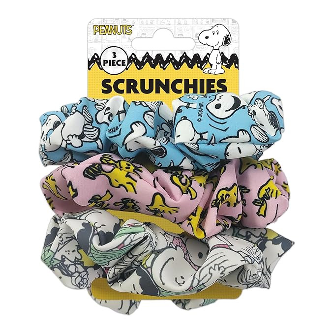 Spoontiques Peanuts Hair Scrunchies - Adorable Accessories for Women’s Hair - Girls Colorful So... | Amazon (US)