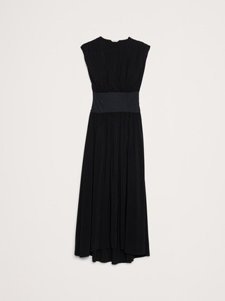 Stretch-Crepe Drop-Waist Maxi Dress | Banana Republic (US)