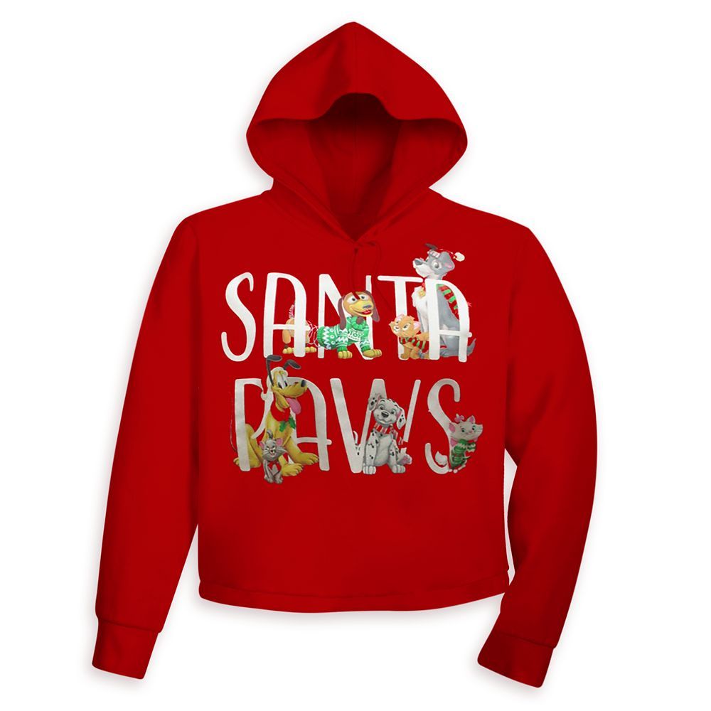 ''Santa Paws'' Semi-Cropped Pullover Hoodie for Adults | Disney Store