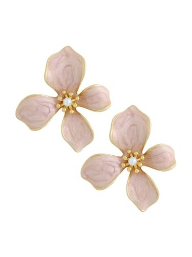 OJERRY Statement Pink Pastel Flower Stud Earrings for Women, Floral Earrings Jewelry Accessories Romantic Cool Gifts for Her Women in Their 20s 30s | Amazon (US)