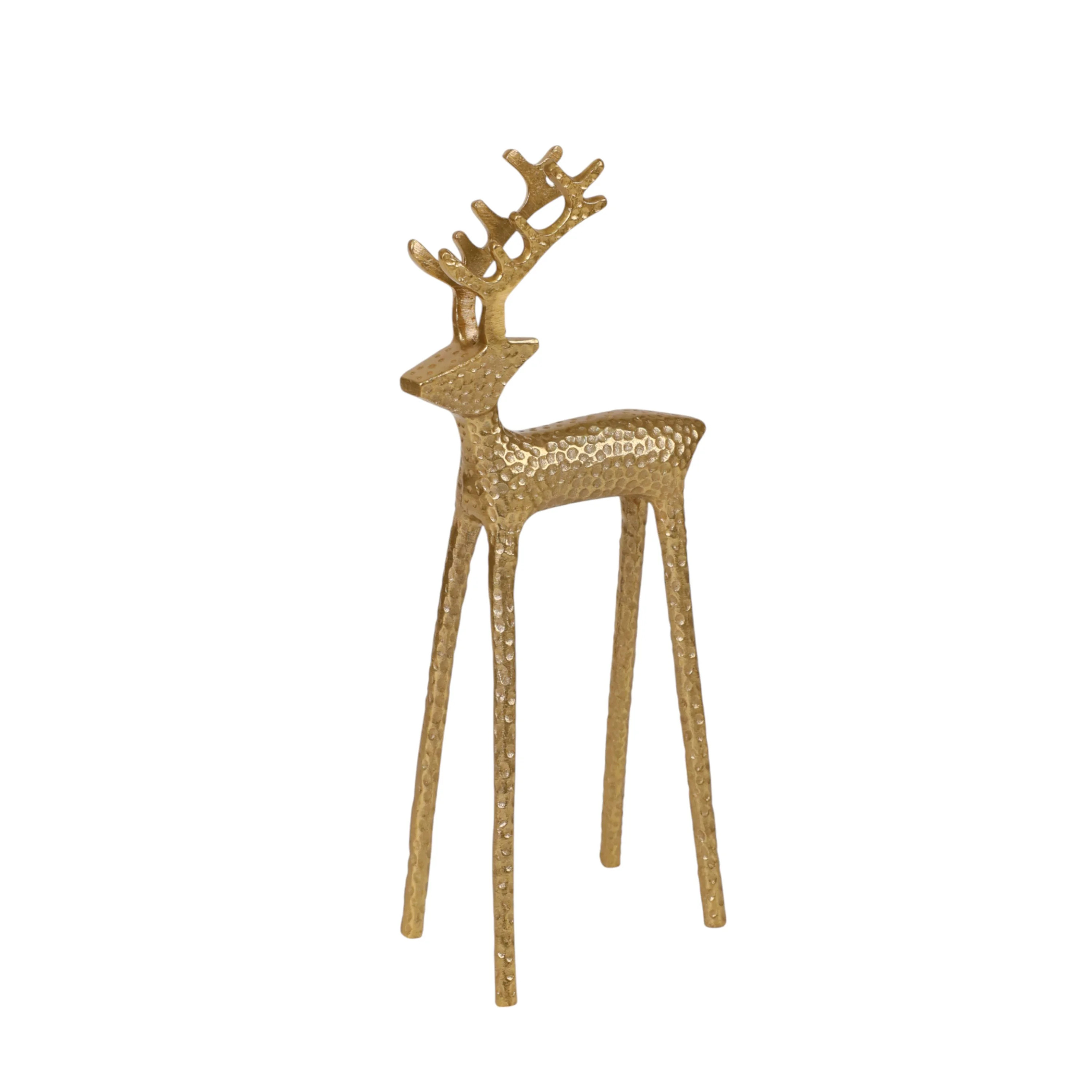 Large Reindeer Christmas Tabletop Decoration, Gold, 16", by Holiday Time | Walmart (US)