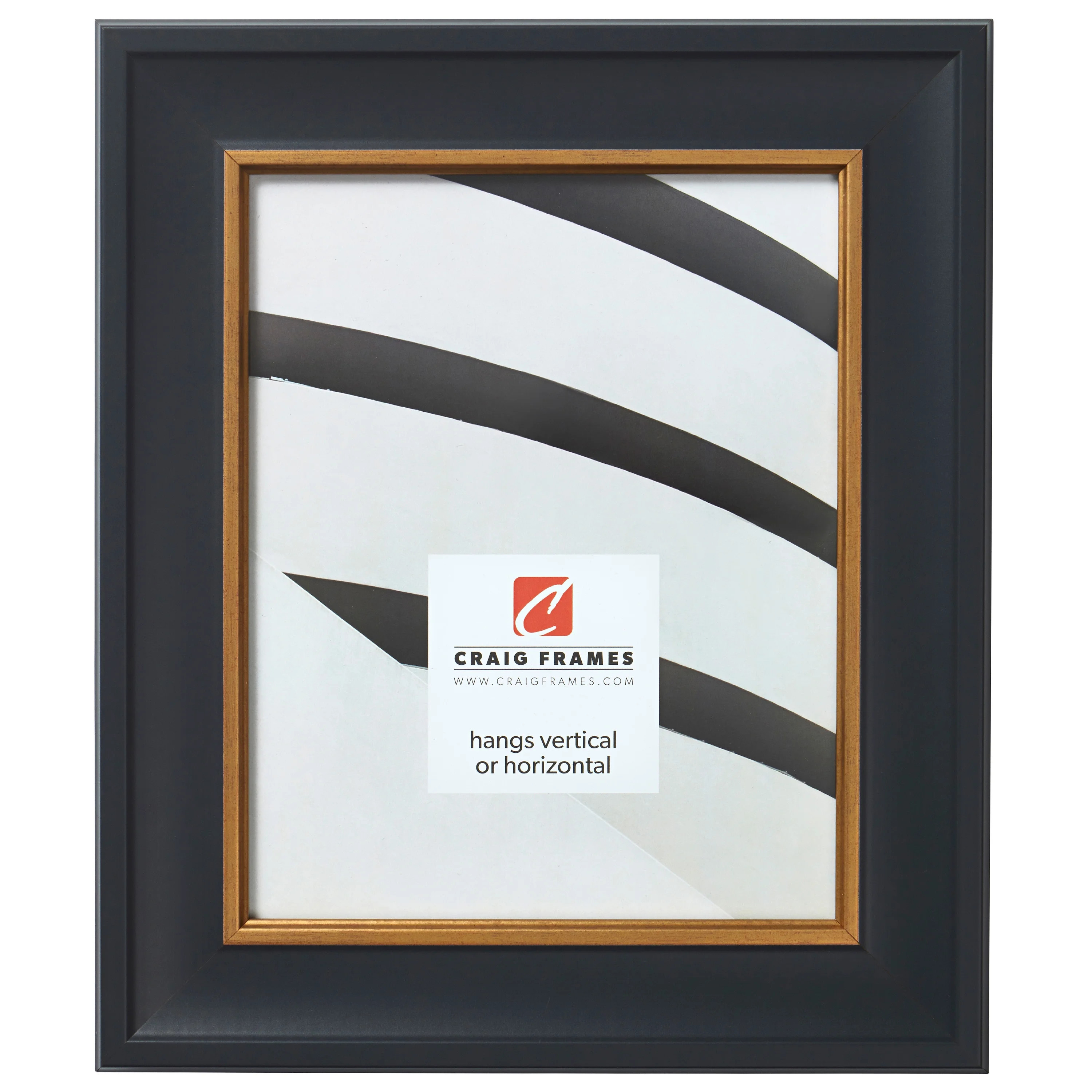 Craig Frames Martin, 4x6 inch Picture Frame, Black Velvet and Gold | Walmart (US)