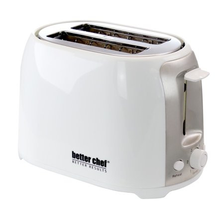 Better Chef Cool Touch Wide-Slot Toaster- White | Walmart (US)