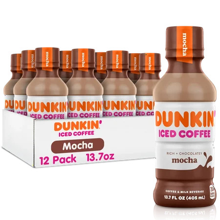 Dunkin Donuts Mocha Iced Coffee 13.7 Oz 12 Pack | Walmart (US)