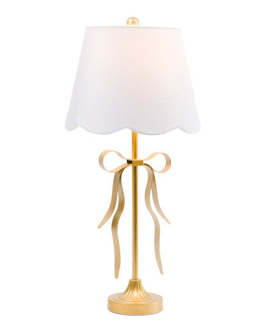 29in Metal Scalloped Shade Ribbon Table Lamp | TJ Maxx