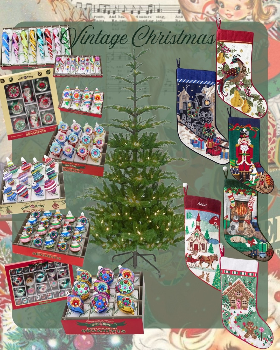 Vintage Christmas 🌲❤️
Stockings 
Needlepoint Stockings 
Personalize 
Shiny Brite Ornaments
Gift Ideas
Christmas Tree 🌲 
Amazon 
Lands End
Vintage Tree 
Marshall’s 
TJ Maxx 
Budget friendly Christmas Decor 
Christopher Radko



#LTKGiftGuide #LTKFindsUnder100 #LTKHoliday