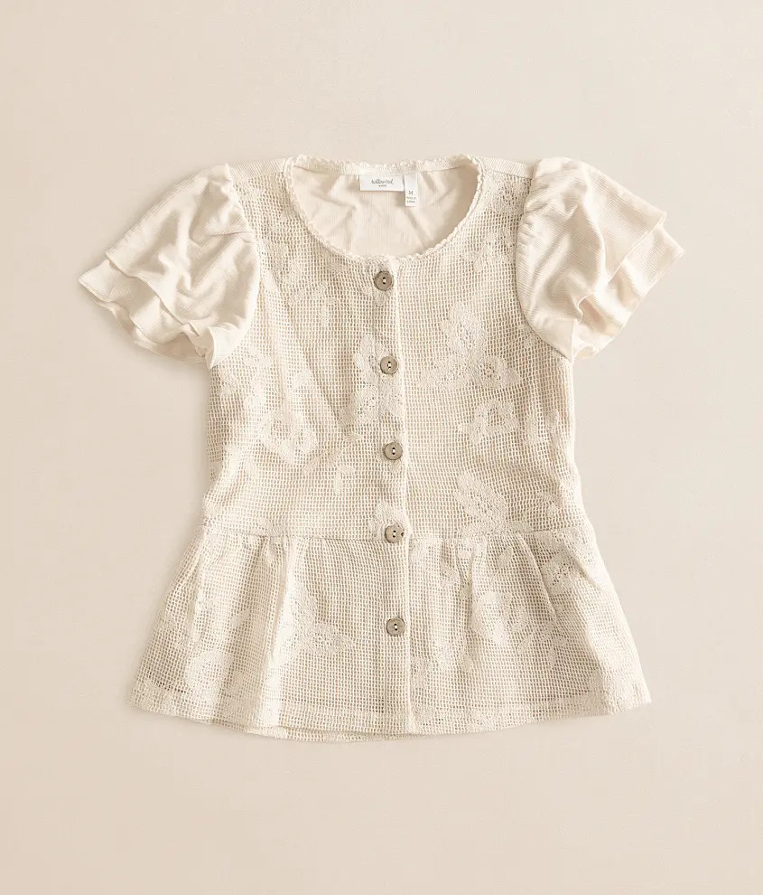 Girls - Lace Peplum Top | Buckle