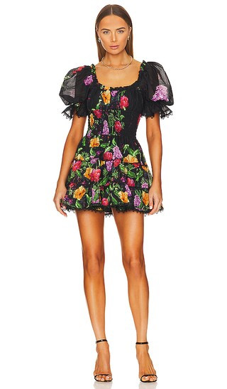 Giulia Short Dress in Black Bonita | Revolve Clothing (Global)