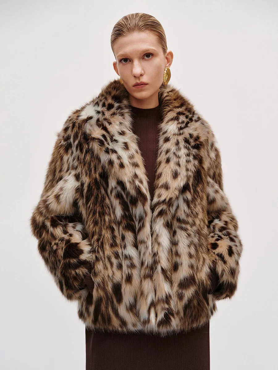 Leopard Print Faux Fur Coats | Urban Revivo