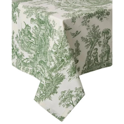 Evergreen Toile Tablecloth | Cailini Coastal
