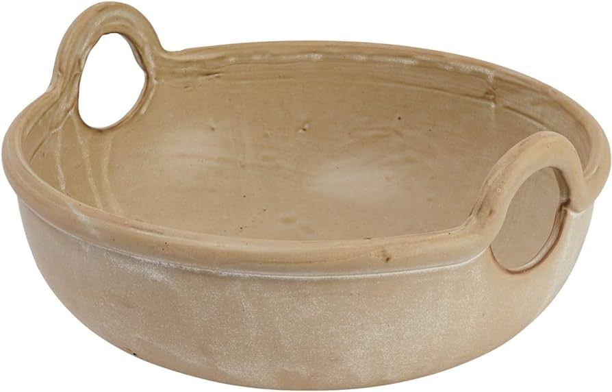Bloomingville Stoneware Handles, Tan Reactive Glaze Serving Bowl | Amazon (US)