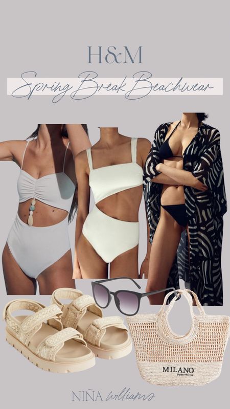 H&M Spring Break Beachwear - H&M swimsuit - H&M coverups - H&M sandals - H&M beach bag 

#LTKswim #LTKstyletip #LTKfindsunder50