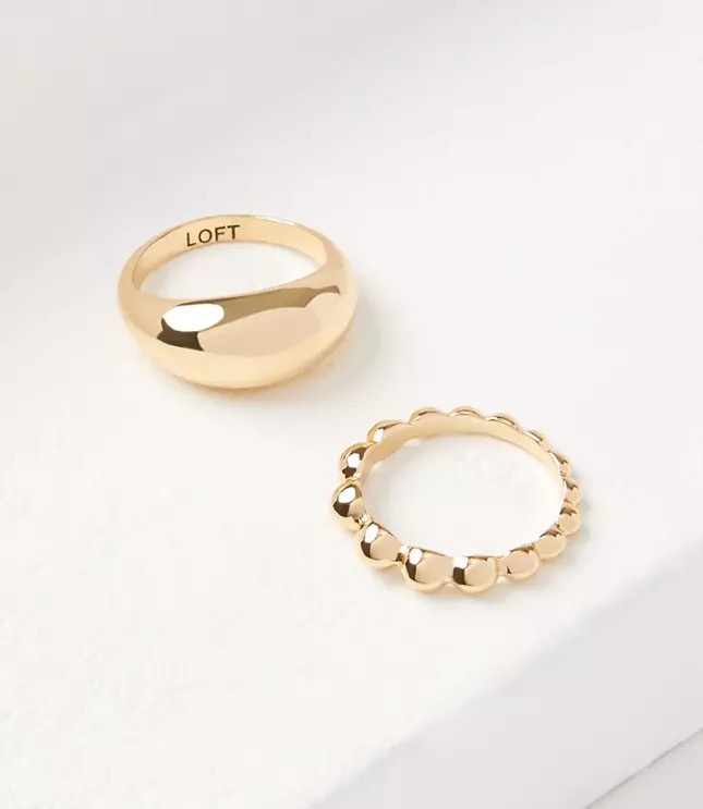 Beaded Dome Ring Set | LOFT