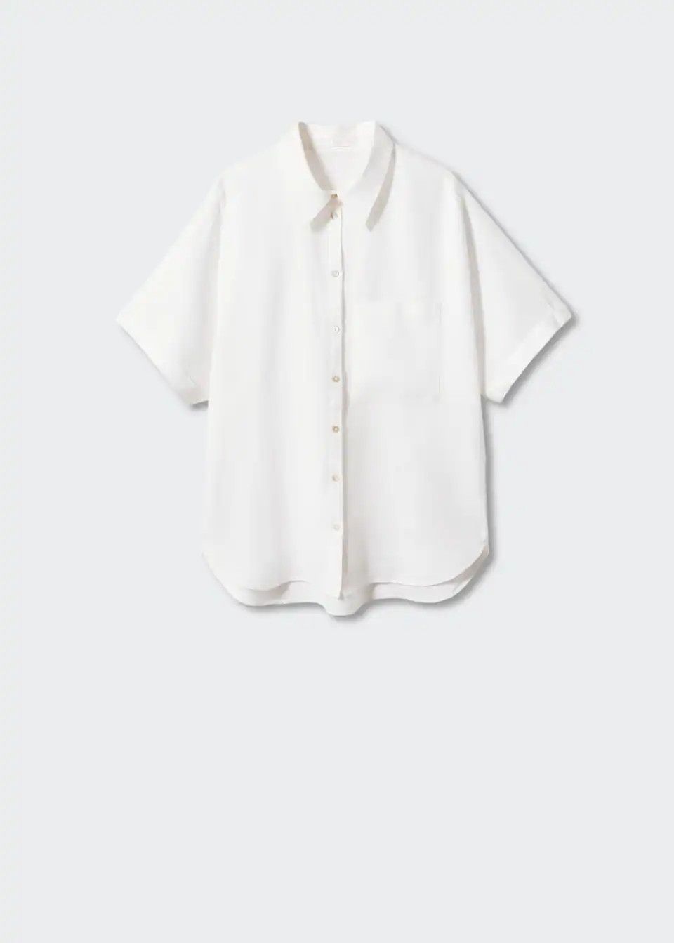 Pocket linen shirt | MANGO (US)